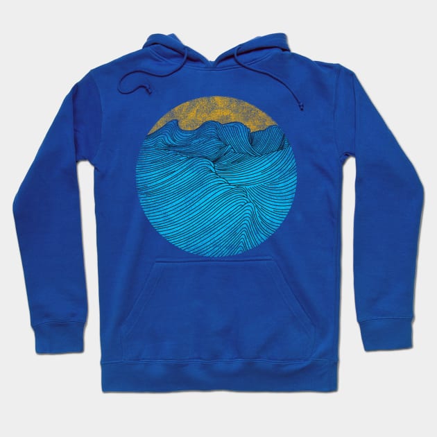 Wavy Sunset Hoodie by bulografik